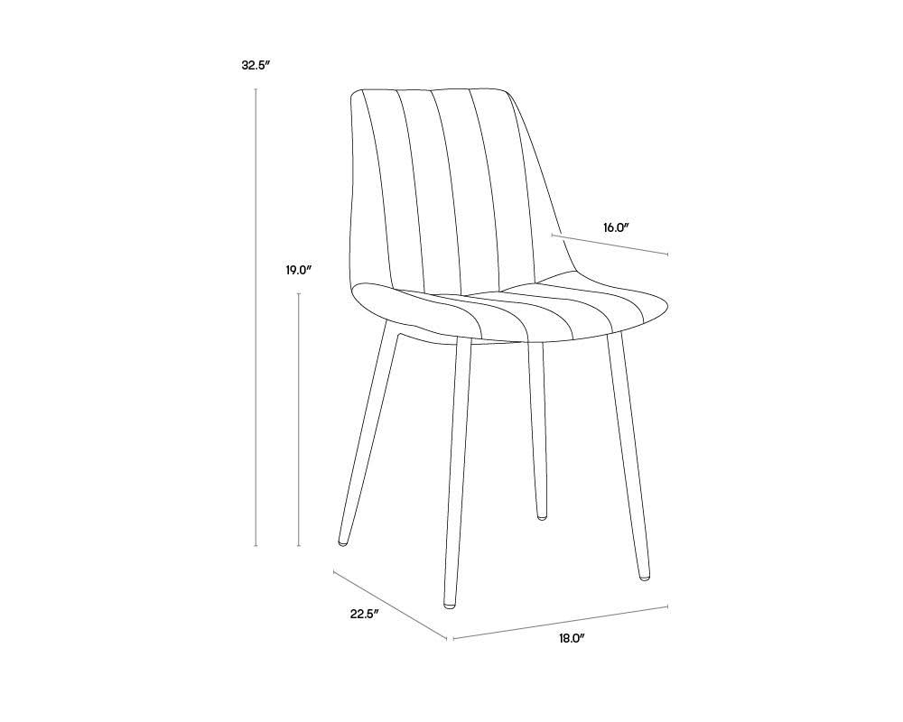 Black Faux Leather Dining Chair A419942