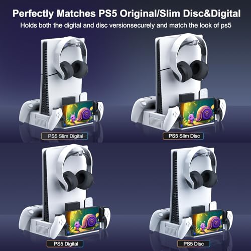 PS5 Slim Cooling Station with Controller Charging Station Z363627