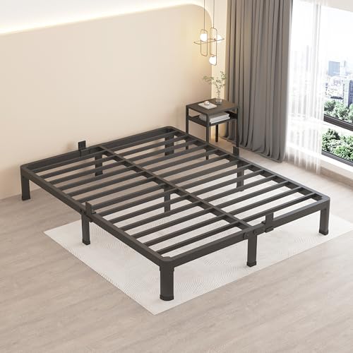18 Inch Full Size Metal Platform Bed Frame with Under-Bed Storage W5919