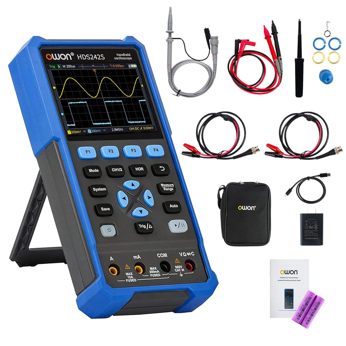 HDS242 Oscilloscope 2 in 1 Universal Test Instrument, 20000 Counts Digital Multimeter, 40 MHz + 2CH Y63969