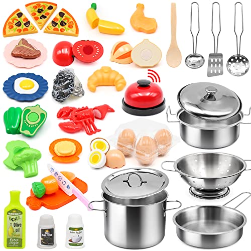 38Pcs Stainless Steel Toy Cookware Set J1081