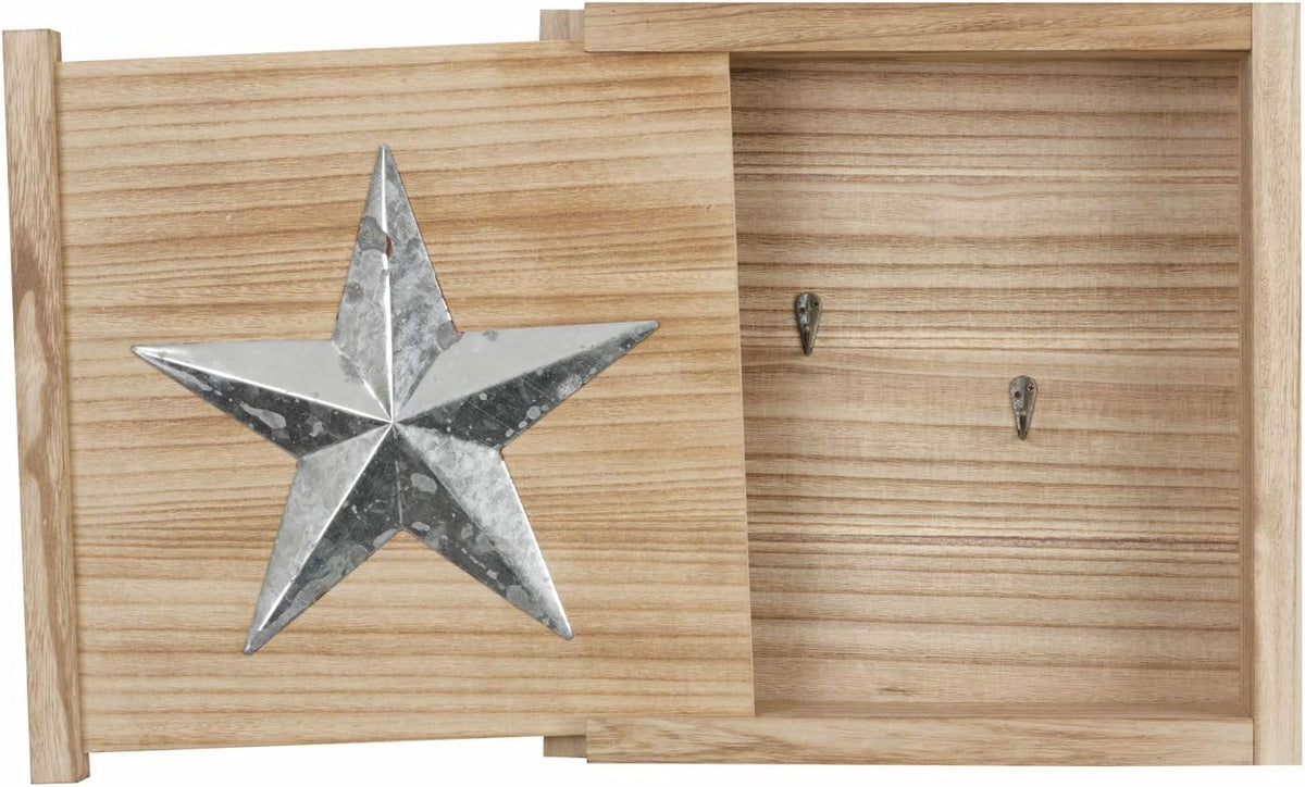 Solid Wood Wall Hanging Display Cabinet, Distressed Natural Finish K43133