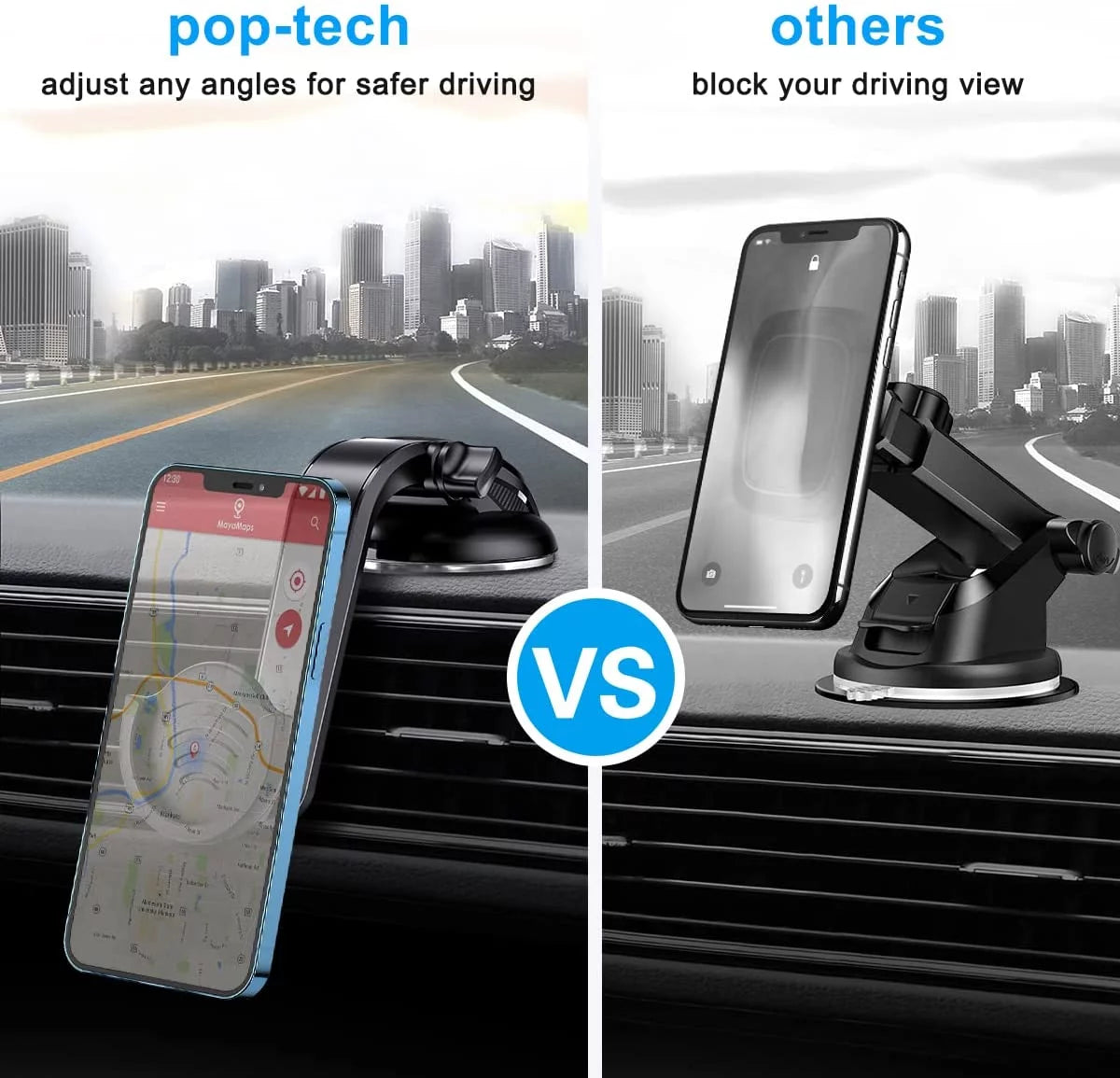 Suction Cup Phone Holder with 360 Rotation - Black Z9612