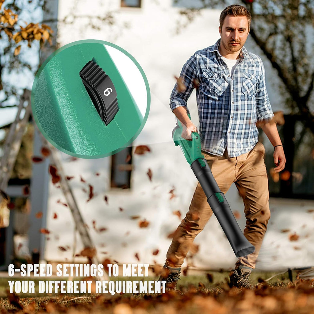 21V Cordless Handheld Leaf Blower with 4.0Ah Battery Q1991