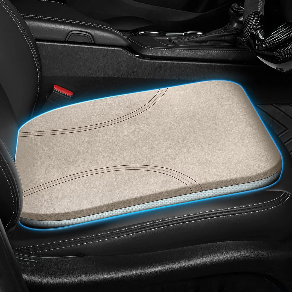 Beige Double Sided Car Seat Cushion with Memory Foam J273