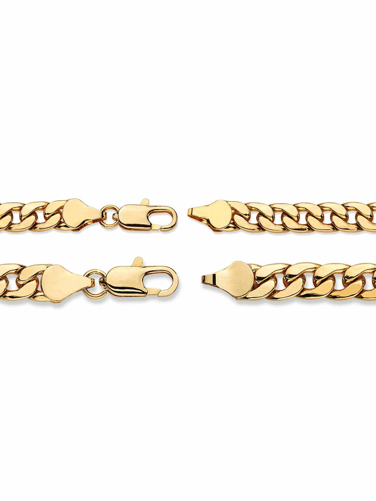 Men's Curb-Link Chain Necklace and Bracelet Set 20" 8" Gold Ion-Plated X728893