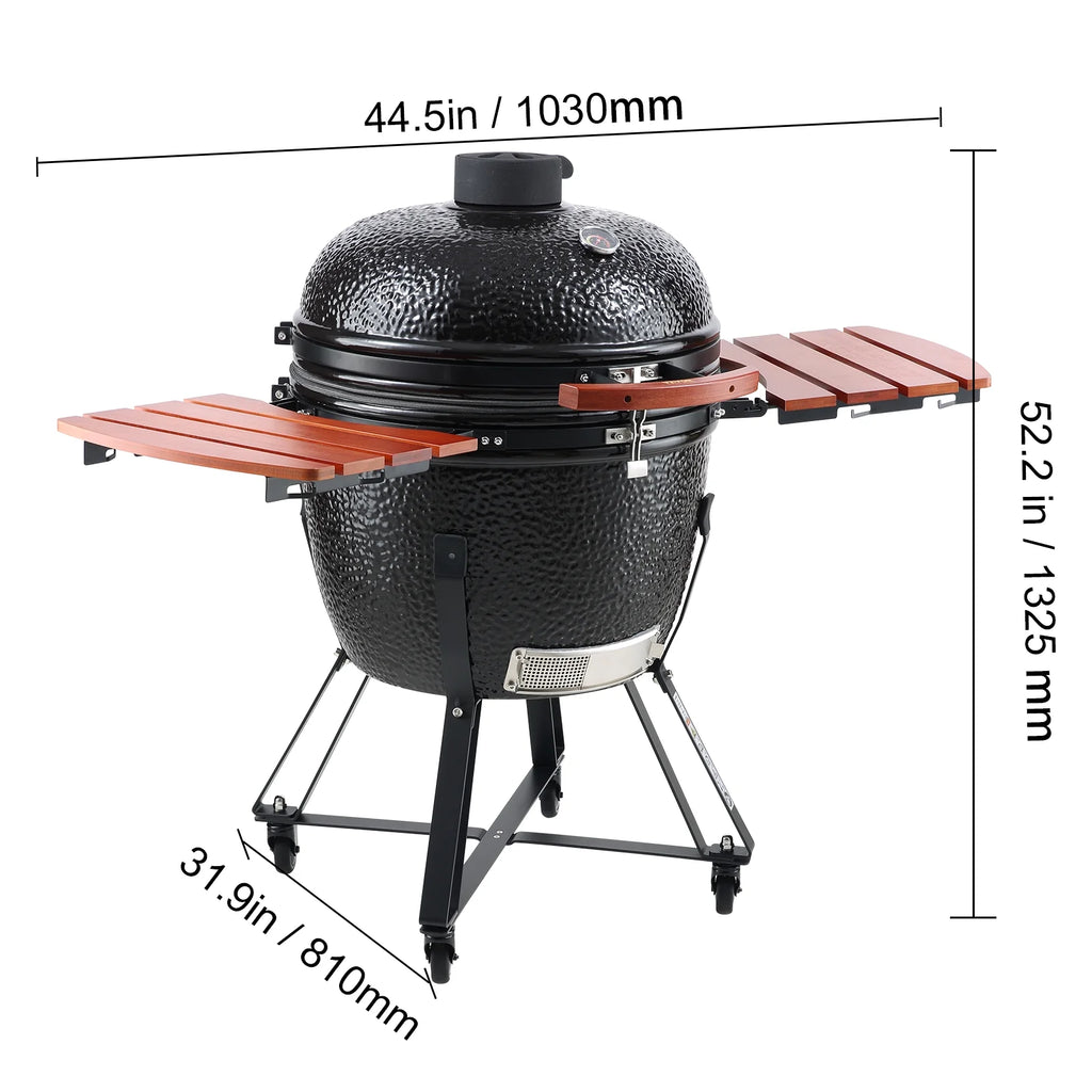 24" Ceramic Barbecue Grill Smoker Q9173