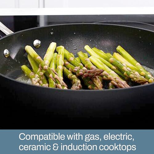 13 Piece Hard Anodized Nonstick Cookware Set Black M366