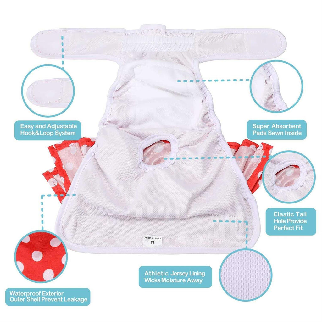 3 Pack Washable Reusable Dog Diapers C262887