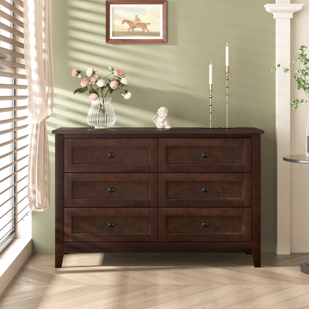 6 Drawer Solid Wood Dresser H723
