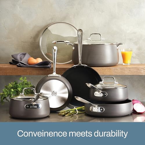 13 Piece Hard Anodized Nonstick Cookware Set Black M366