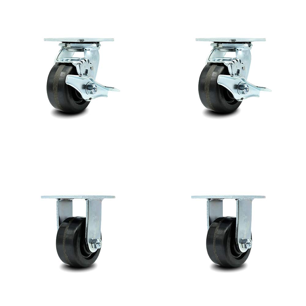 10 Inch Swivel Caster Semi-Pneumatic Wheel Pack of 2 C646982