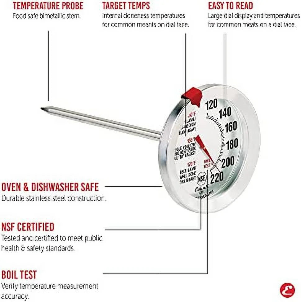 Stainless Steel Oven Safe Meat Thermometer J7165