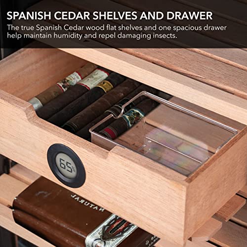 1.2 cu. ft. Stainless Steel Digital Cigar Humidor with Spanish Cedar Shelves J637439