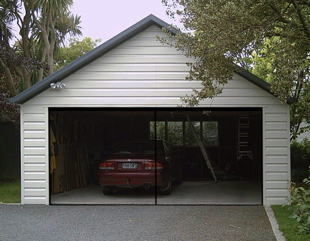 Magnetic Garage Door Screen 16x7FT Fiberglass Mesh C917
