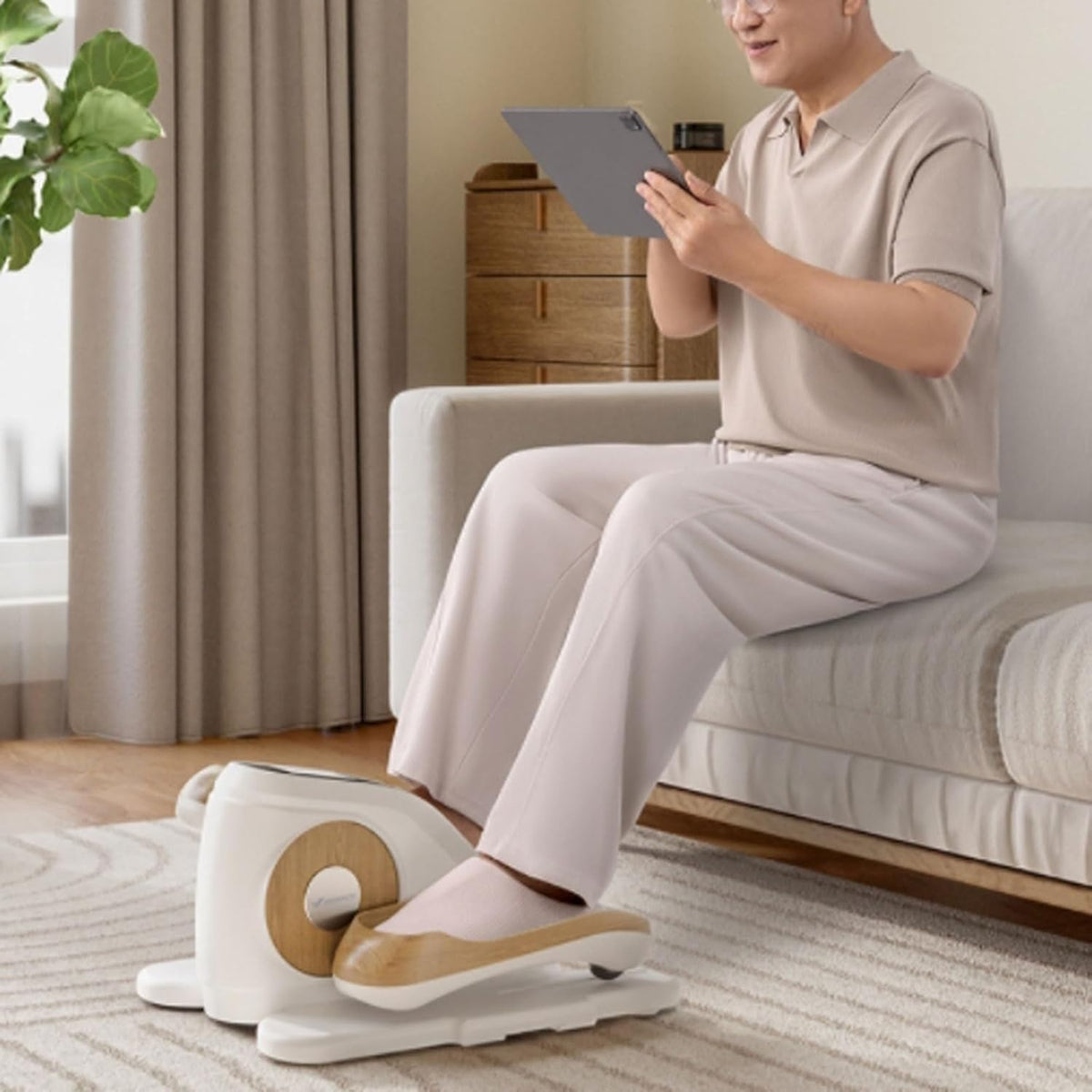 Under Desk Electric Elliptical Foot Pedal Exerciser A5077