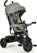 4-in-1 Toddler Tricycle with Push Handle and Canopy H847862