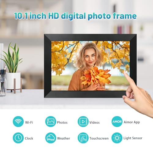 Black 10.1 Inch WiFi Digital Photo Frame with 32GB Storage L3285