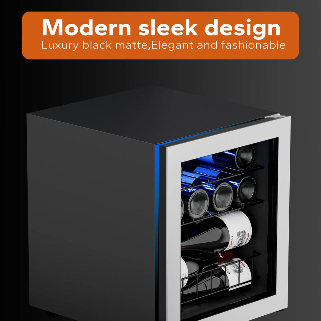 12 Bottle Mini Wine Refrigerator with Glass Door H5110