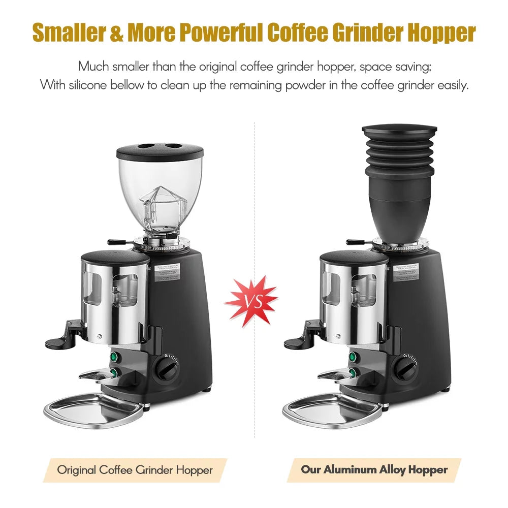 Aluminum Alloy Single Dose Hopper with Silicone Bellow Coffee Grinder Accessories Y33648