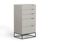 Modern Grey Gloss Lacquer Finish Chest O430303