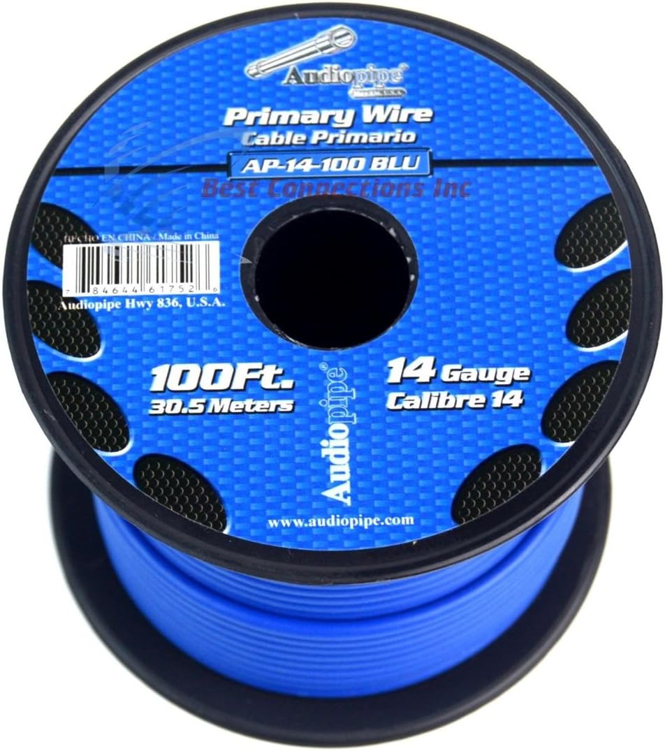 14 Gauge 11 Rolls 100 Feet Primary Power Ground Wire Remote Cable I10249