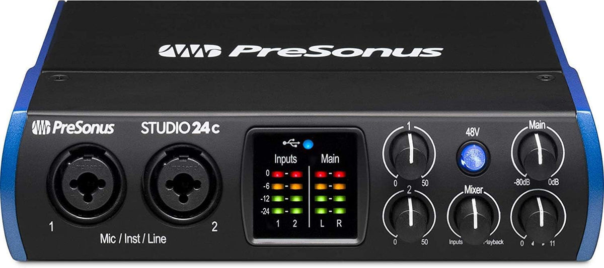 2x2 USB Type-C Audio Interface with Multimedia Monitors and Microphone Isolation Shield Z693796