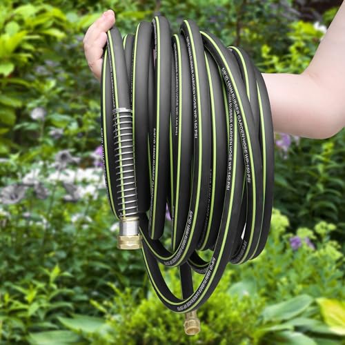 50 ft Leak Proof Rubber Garden Hose with Brass Connector D3390