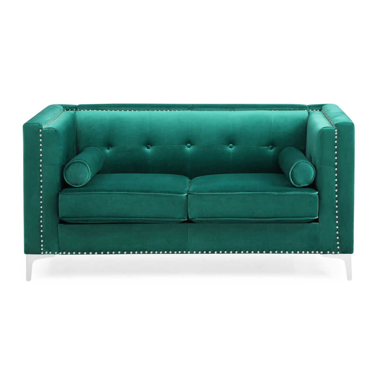 Velvet Tufted Loveseat V2991