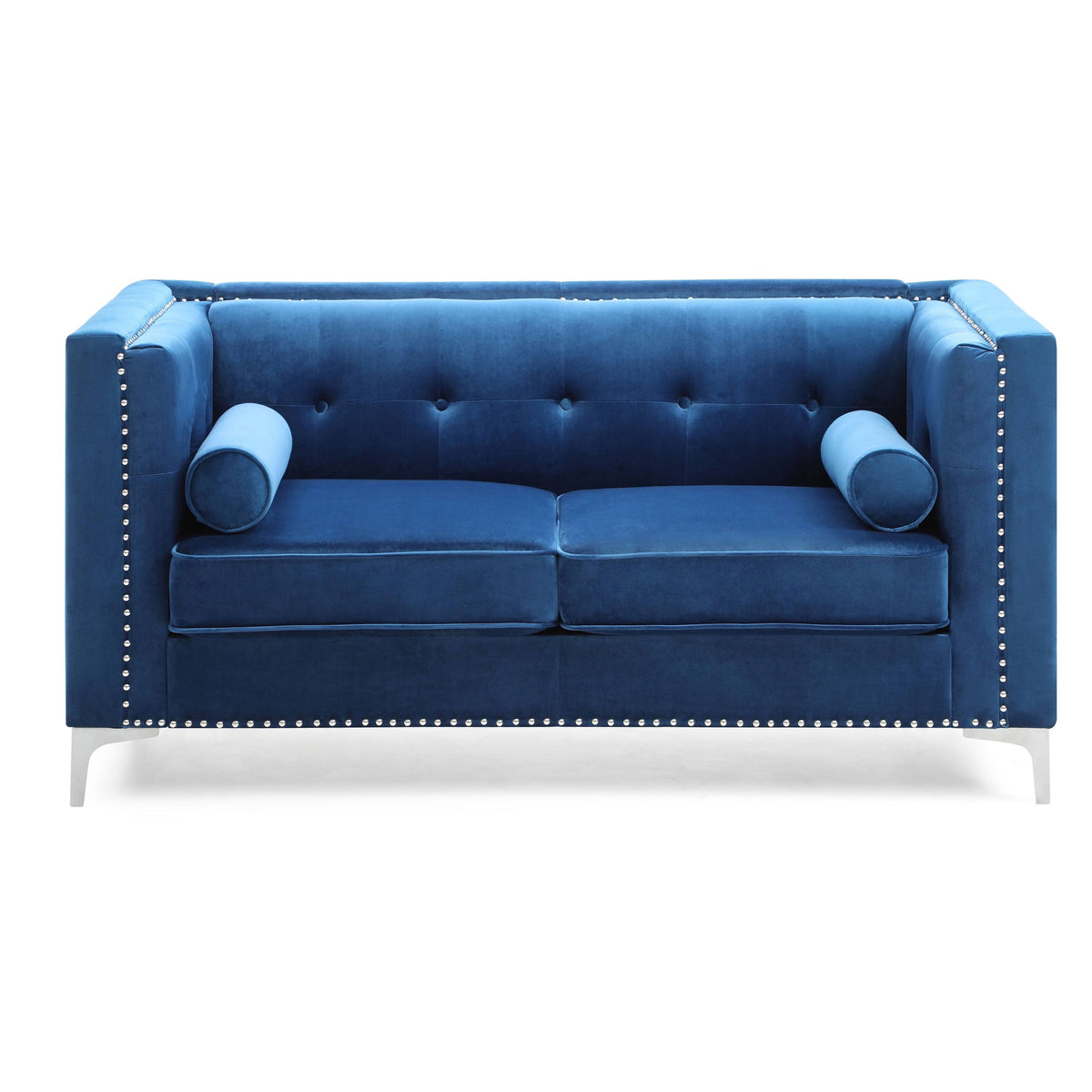 Velvet Tufted Loveseat V2991