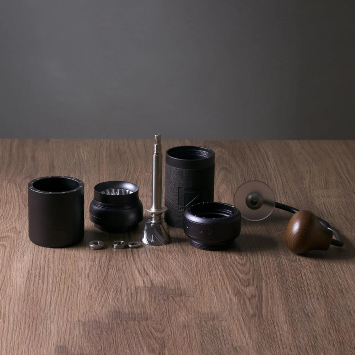 Manual Coffee Grinder Iron Gray Conical Burr A46445