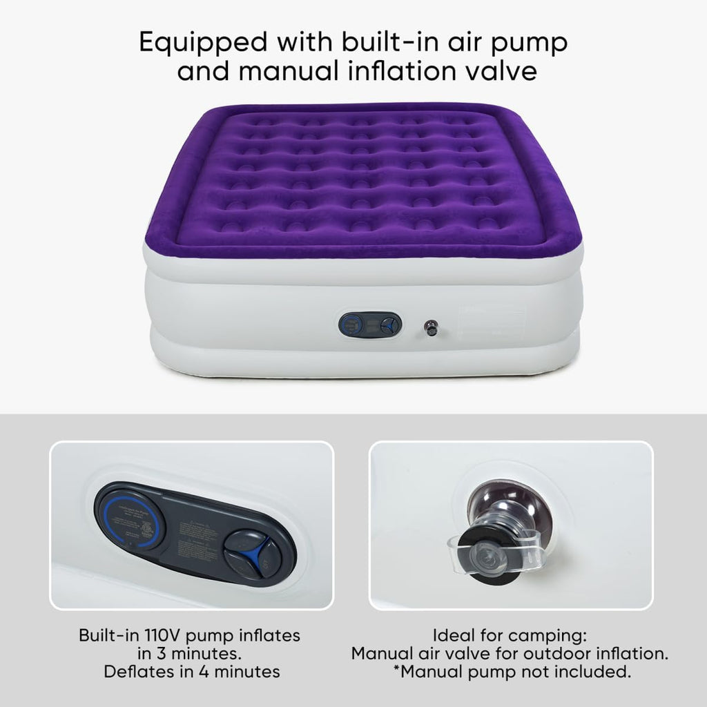 Queen Size Air Mattress with Built-in Pump X32572