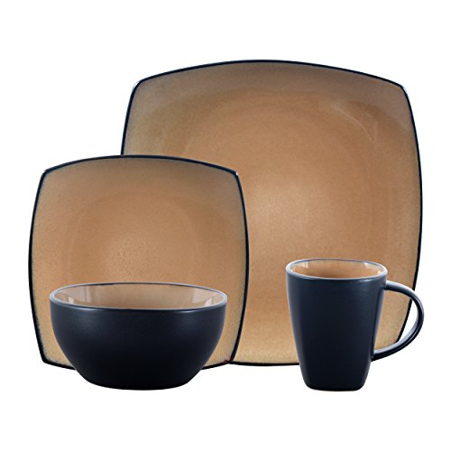 Red Stoneware Dinnerware Set, Service for 4 (16pc) H90195
