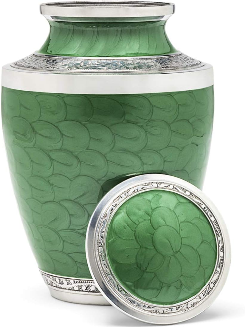 Handcrafted Cremation Urn for Human Ashes with Velvet Bag H477363