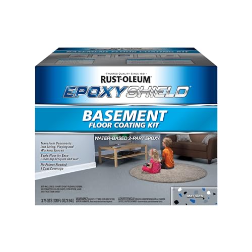Gray Satin Epoxy Floor Coating Kit, Gallon U3682