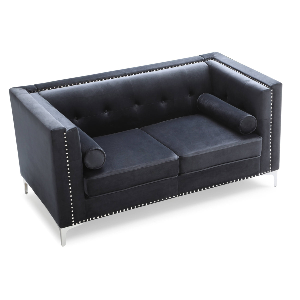 Velvet Tufted Loveseat V2991