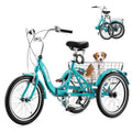 20 inch Folding 3 Wheel Tricycle with Lock, 1 or 7 Speed, 330lb A15559