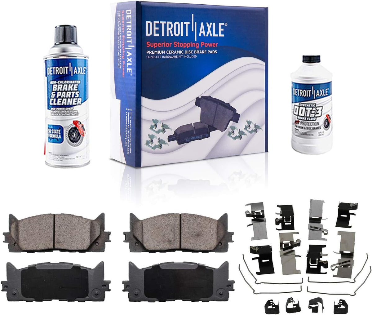 Front & Rear Disc Rotors + Ceramic Brake Pads 10pc Set V46229