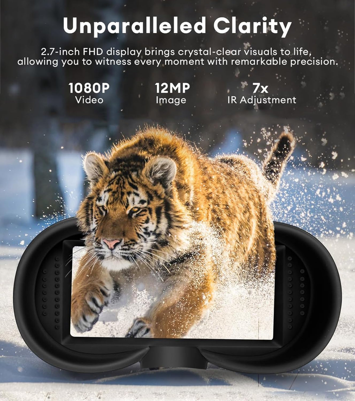 Night Vision Goggles with 2.7" Screen, 8 X Digital Zoom W155070
