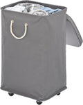 Portable Laundry Hamper with Wheels, Lid and Handles O302
