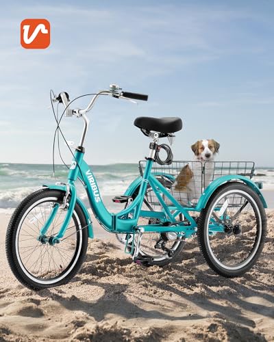 20 inch Folding 3 Wheel Tricycle with Lock, 1 or 7 Speed, 330lb A15559
