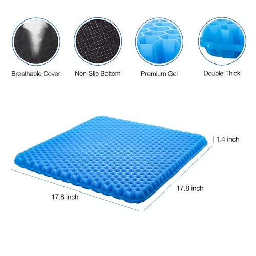 Large Cooling Gel Seat Cushion with Non-Slip Cover A31569