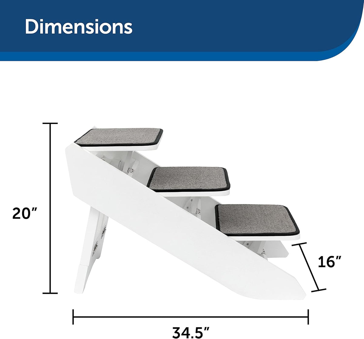 Foldable Nonslip Pet Ramp with Stairs E775