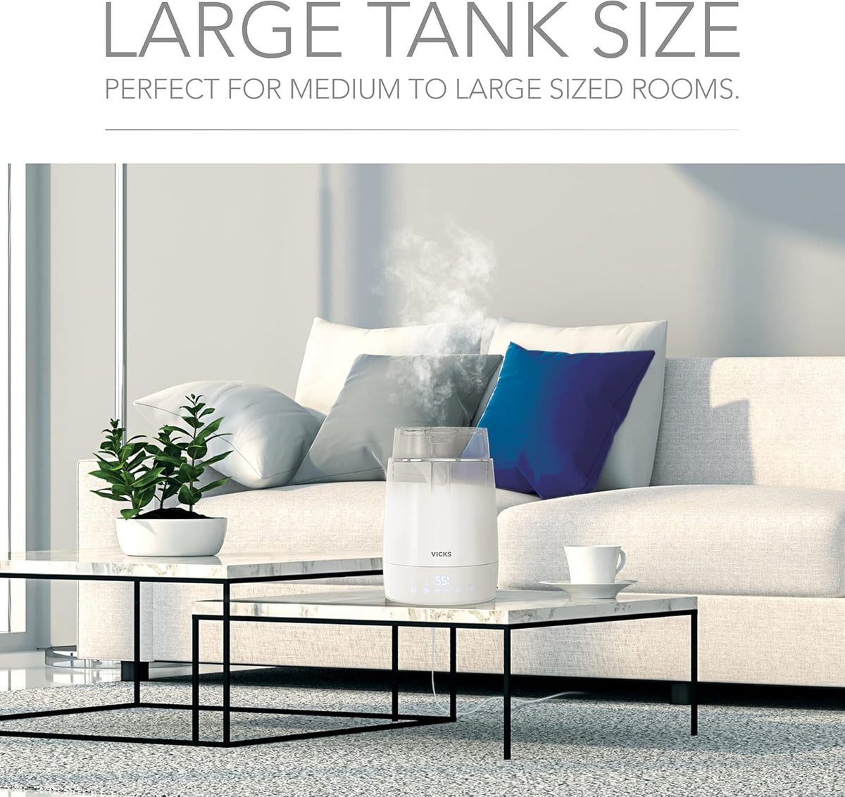 White Cool Mist Top Fill Humidifier Q9755