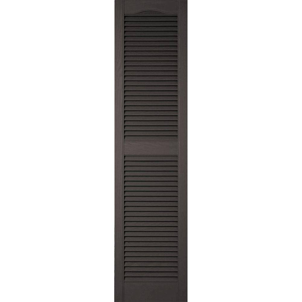 Vinyl Cathedral Top Open Louver Shutters V730