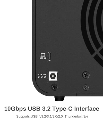 4 Bay USB 3.2 Gen2 Type-C External Hard Drive Enclosure T46605
