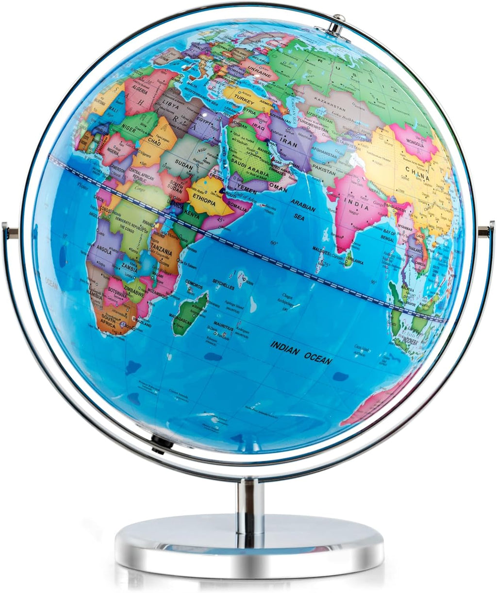 13” Desktop Geographic Globe with LED Light U750