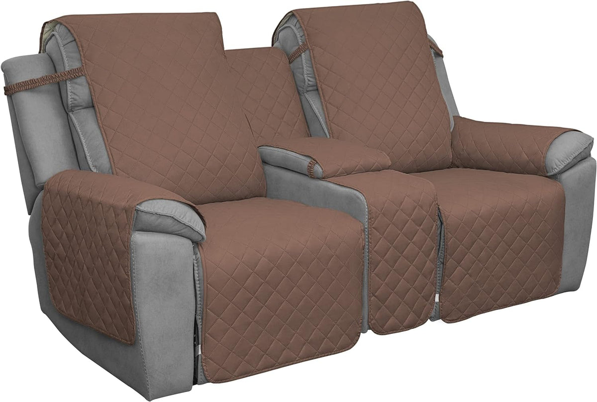 Reversible Loveseat Recliner Cover with Console A337