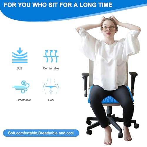 Large Cooling Gel Seat Cushion with Non-Slip Cover A31569