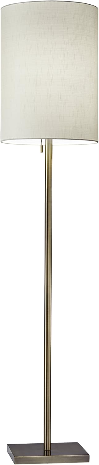 Antique Brass Beige Floor Lamp Y67128